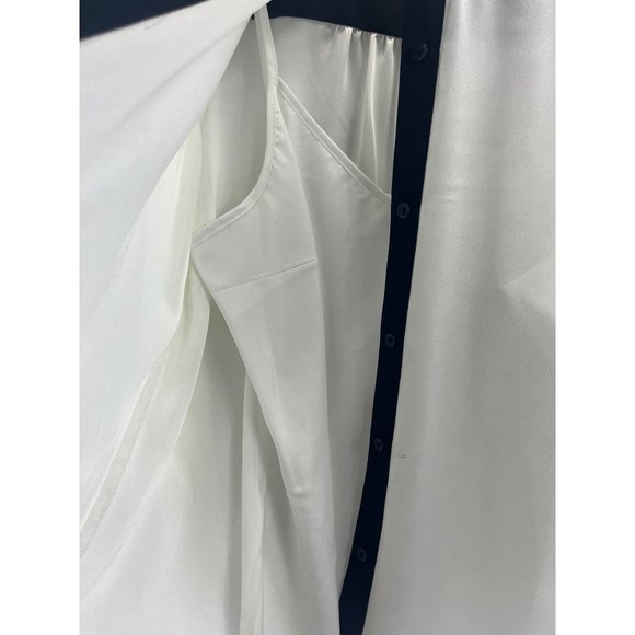 Liz Claiborne women long sleeve, size s, color white/black, button down - Picture 7 of 12